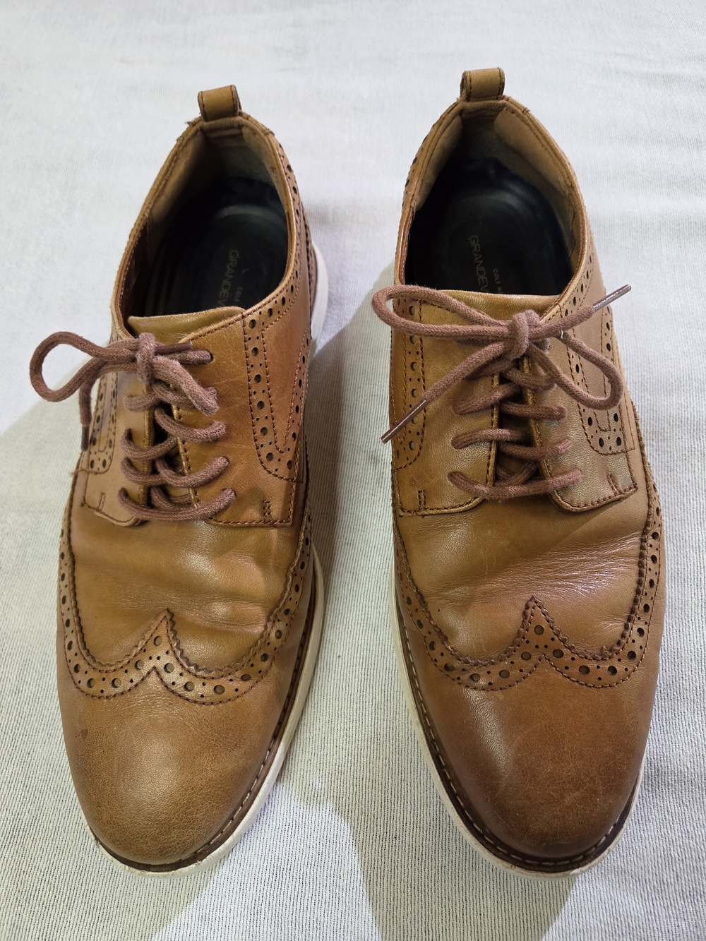 Cole Haan Men's GrandEvølution Wingtip Oxford British Tan Style 10.5M